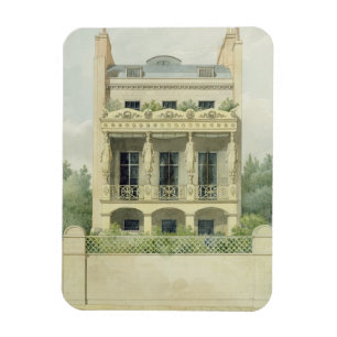 Imán Vista del frente trasero del hou de la esperanza