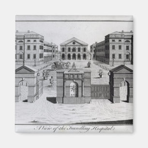 Imán Vista del Hospital Foundling, 1756