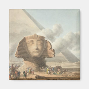 Imán Vista del jefe de la esfinge y de la pirámide de