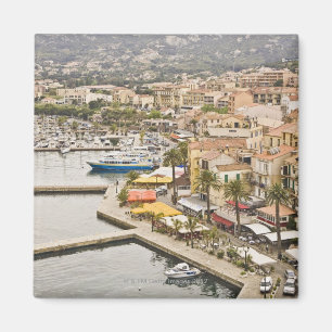 Imán Vista del muelle y el paseo marítimo