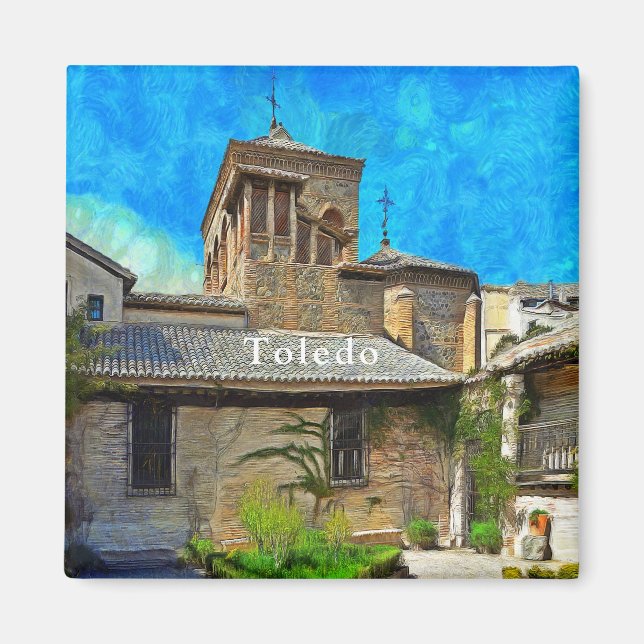 Imán Vista del Museo El Greco en Toledo (Frente)