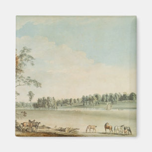 Imán Vista del noroeste de la casa de campo de