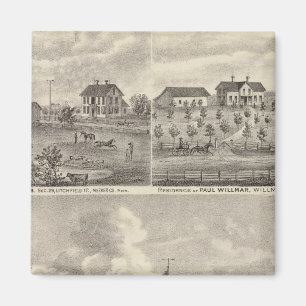 Imán Vista del parque público y residencia en Minnesota