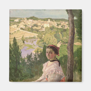 Imán Vista del pueblo, Castelnau, 1868