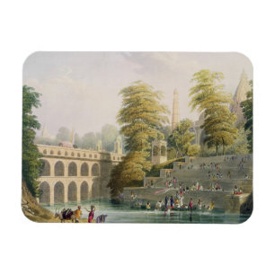 Imán Vista del puente cerca de Baroda en Guzerat, del