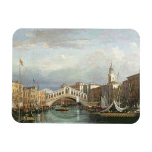 Imán Vista del puente de Rialto en Venecia