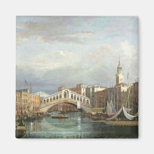 Imán Vista del puente de Rialto en Venecia