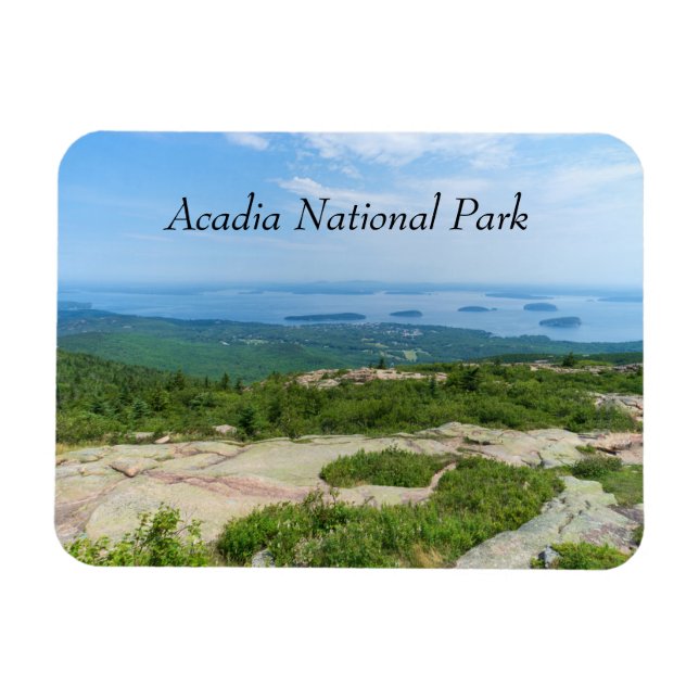 Imán Vista del puerto Bar de Cadillac en Acadi (Horizontal)