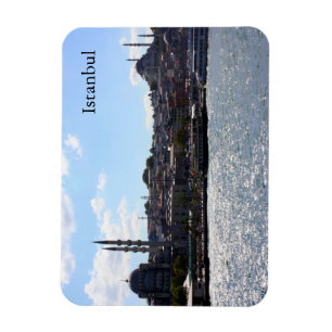 Imán Vista del puerto de Estambul