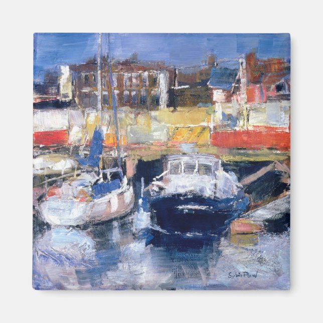 Imán Vista del puerto de Lowestoft (Frente)