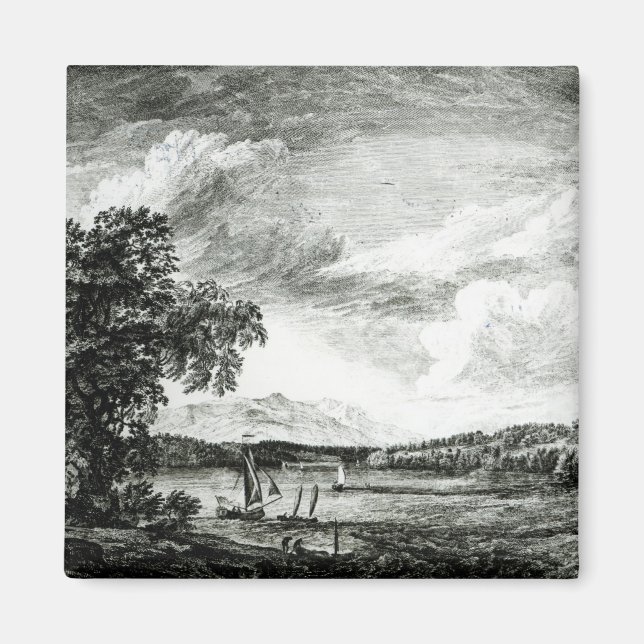 Imán Vista del río de Pakepsey de Hudson (Frente)