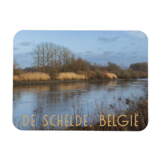 Imán Vista del río Scheldt, Dendermonde, Bélgica