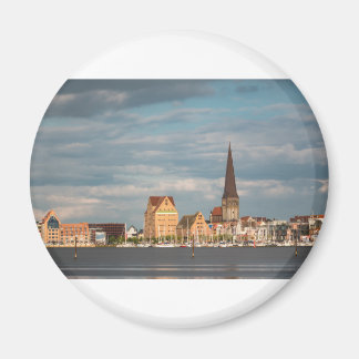 Imán Vista del río Warnow a Rostock