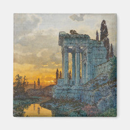 Imán Vista del sur de Italia con antiguas ruinas romana