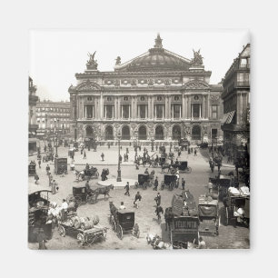 Imán Vista del teatro de la ópera de París, 1890-99