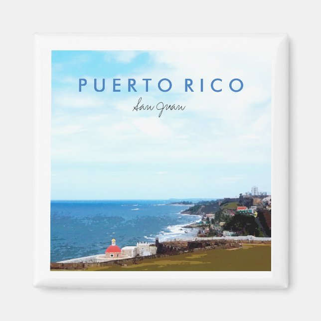 Imán Vista desde El Morro, San Juan, Puerto Rico (Frente)