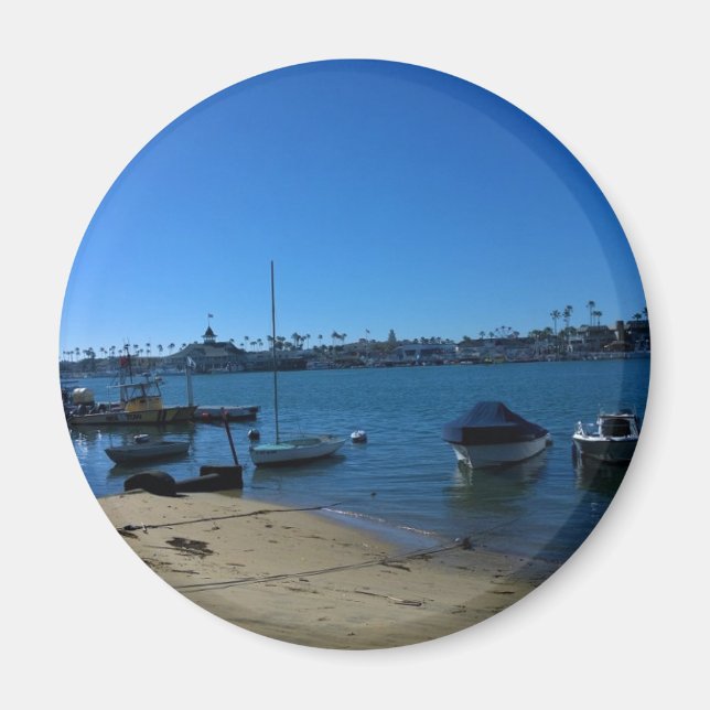 Imán Vista desde la isla de Balboa, Newport Beach, Cali (Frente)