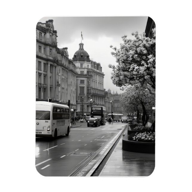 Imán Vista elegante de la calle (Vertical)