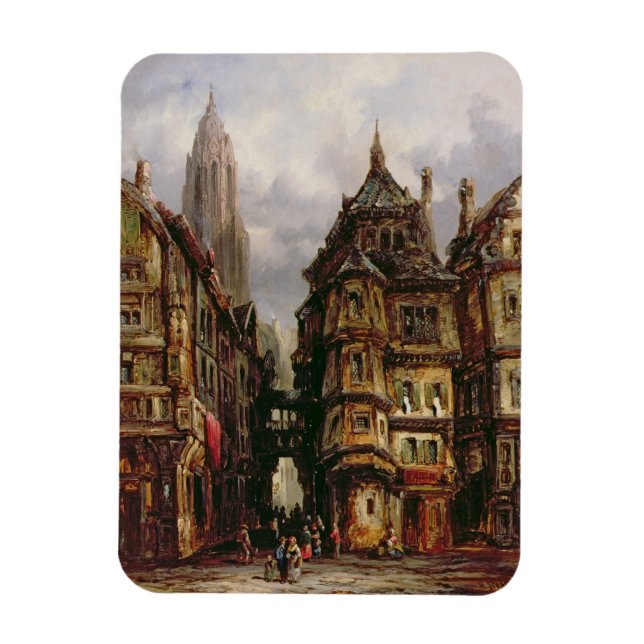 Imán Vista en el barrio judío, Frankfurt, 1877 (petróle (Vertical)
