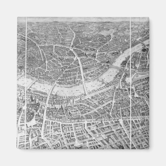 Imán Vista en globo de Londres, 1851 (Frente)