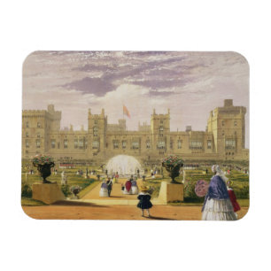 Imán Vista este del castillo y jardín, Windsor Cas