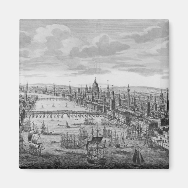 Imán Vista general de la ciudad de Londres (Frente)
