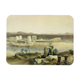 Imán Vista general de la isla de Philae, Nubia, de
