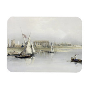 Imán Vista general de las ruinas de Luxor del Nilo,