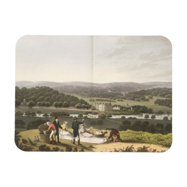 Imán Vista general de Longleat desde la colina Prospect (Horizontal)