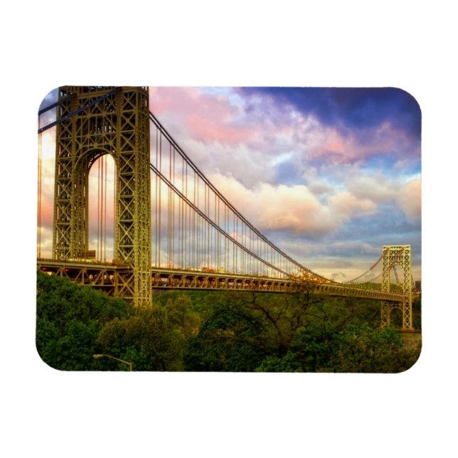 Imán Vista hacia el sur - oeste desde Manhattan (Horizontal)