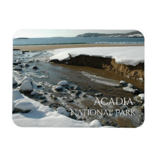 Imán Vista invernal del Parque Nacional de Sand Beach A