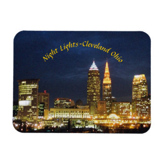 Imán Vista nocturna Cleveland OH Magnet