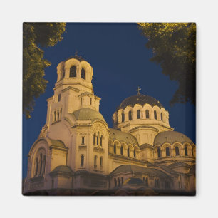Imán Vista nocturna de la Catedral de Alexander Nevski