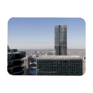Imán Vista panorámica aérea amplia de Chicago, con