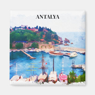 Imán Vista panorámica de Antalya Turkey
