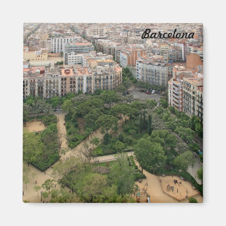 Imán Vista panorámica de Barcelona desde la Sagrada Fam
