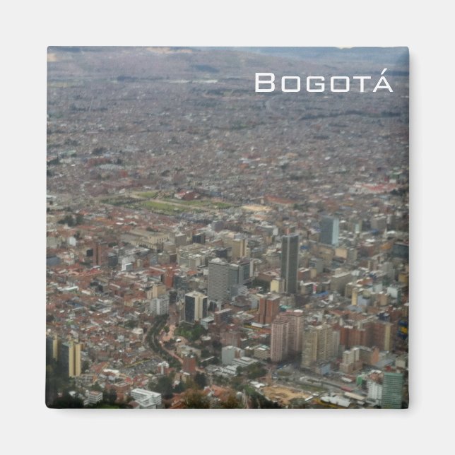 Imán Vista panorámica de Bogotá (Frente)