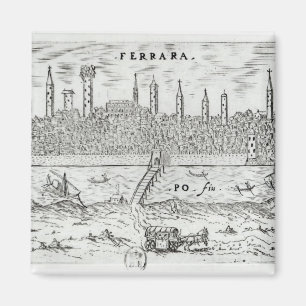 Imán Vista panorámica de Ferrara