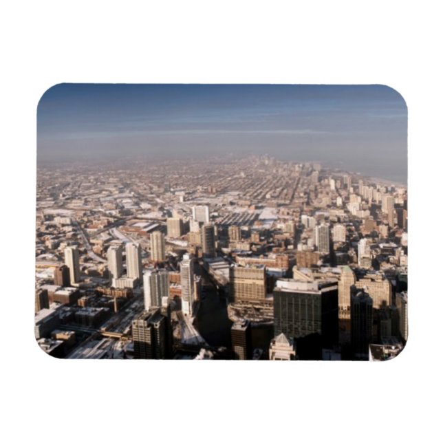 Imán Vista panorámica de la ciudad (Horizontal)