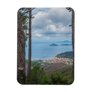 Imán Vista panorámica de la zona de Marciana, Elba