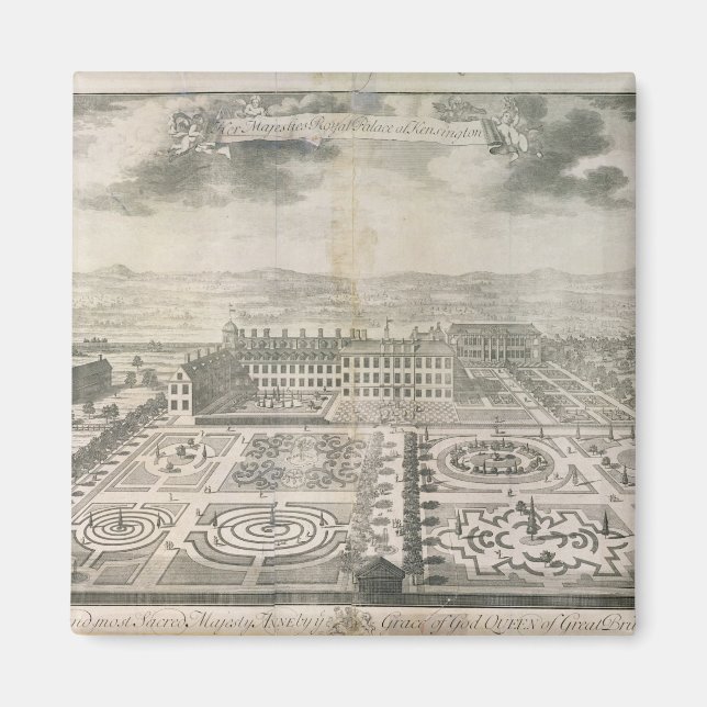 Imán Vista panorámica de los jardines de Kensington (Frente)