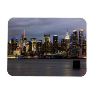 Imán Vista panorámica de Manhattan por la noche