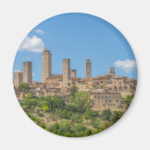 Imán Vista panorámica de San Gimignano Toscana Italia