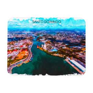 Imán Vista panorámica de Santo Domingo República Domini