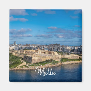 Imán Vista panorámica de Sliema en Malta Magnet