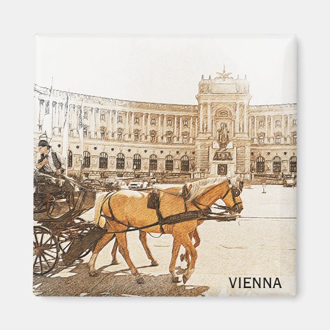 Imán Vista panorámica de Viena Austria City (Frente)