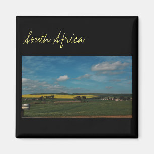 Imán Vista panorámica del campo de canola en Sudáfrica 