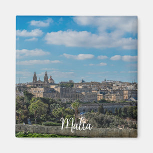 Imán Vista panorámica del casco antiguo de La Valeta en