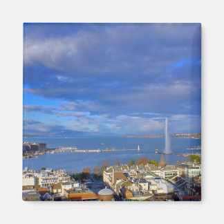 Imán Vista panorámica del chorro de agua de Ginebra