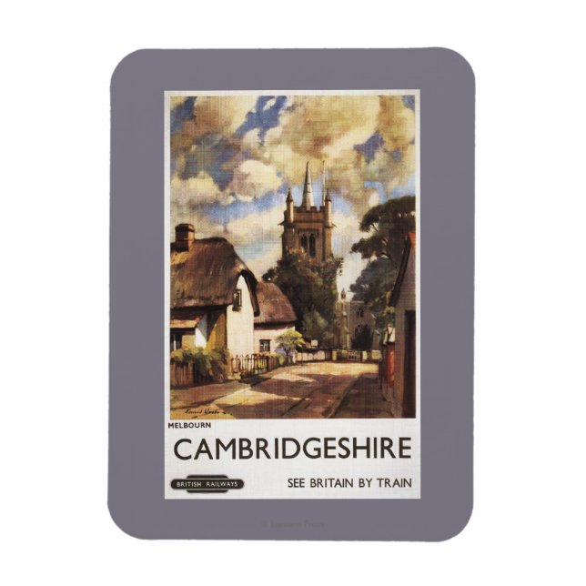 Imán Vista panorámica del país Poster de Ferrocarriles  (Vertical)